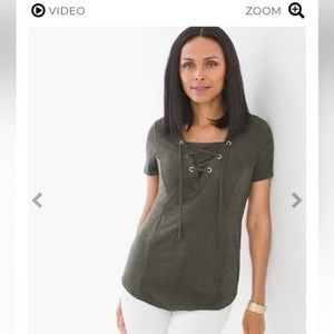 Chico’s Size Faux suede  Size 2 top